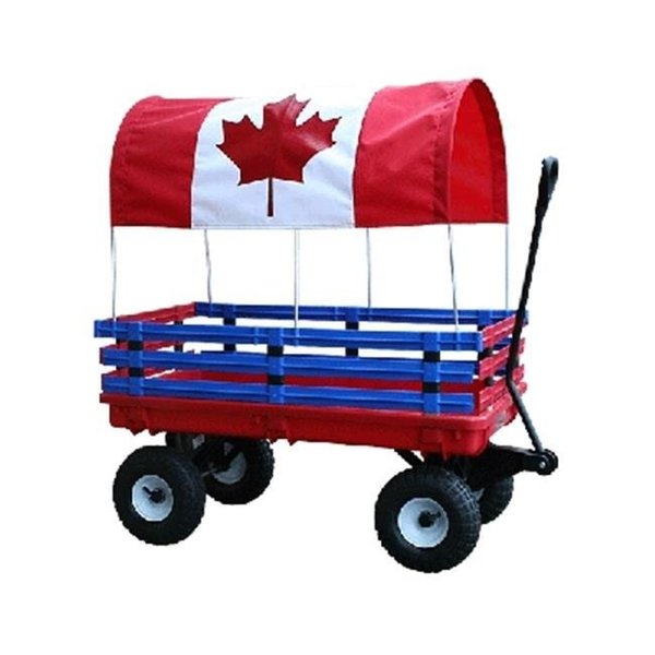 Millside Industries Millside Industries 04204 20 in. x 38 in. Plastic Deck Wagon with 4 in. x 10 in. Tires - Red 4204